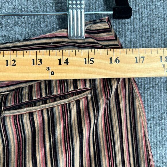 Vintage Talbots Corduroy Pants Womens 12 Petite Multicolor Striped Retro Groovy - Picture 10 of 12
